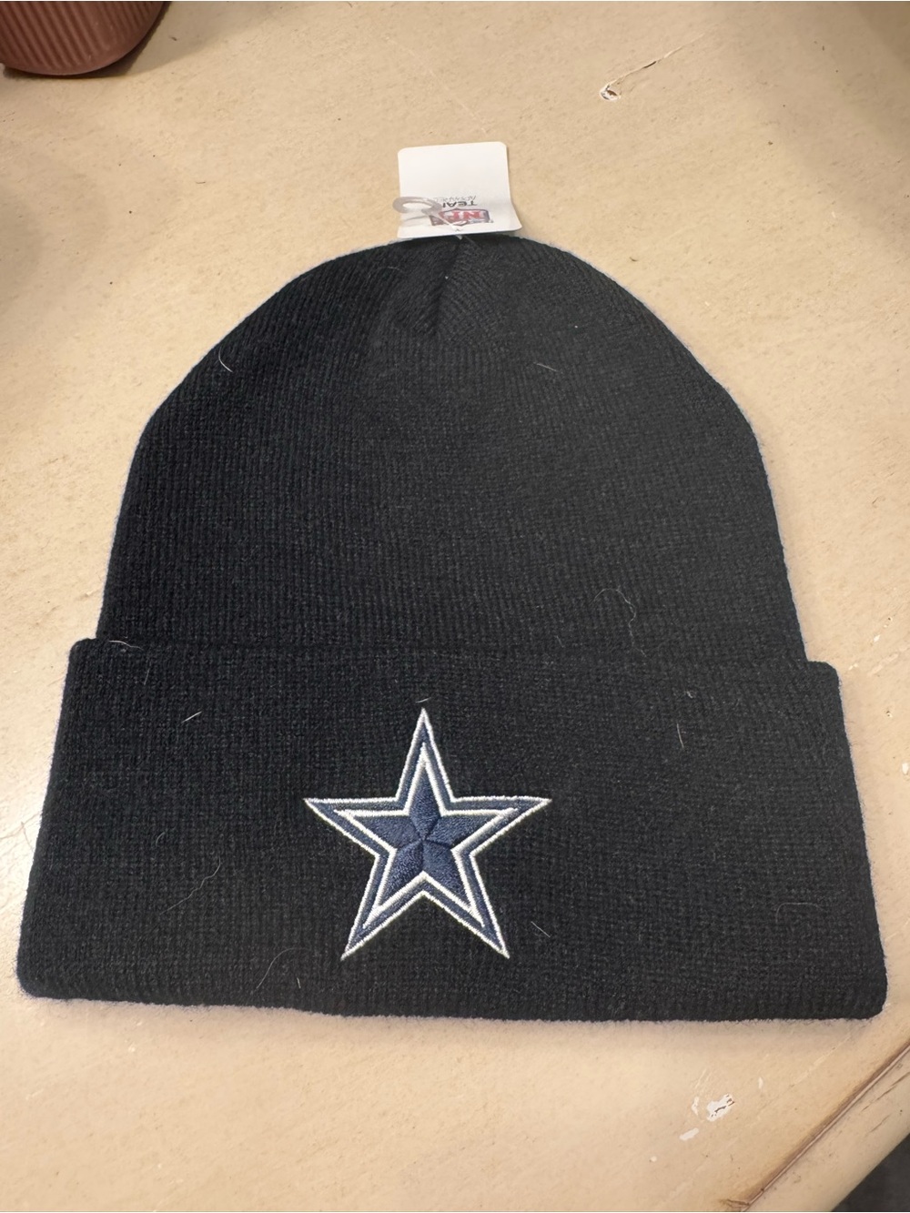 NFL Black Beanie with Embroidered Star